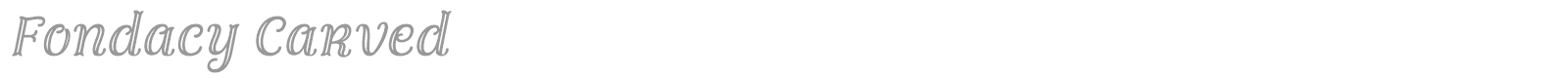 Fondacy Carved font preview
